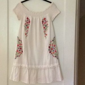 Embroidered Anthropologie sun dress